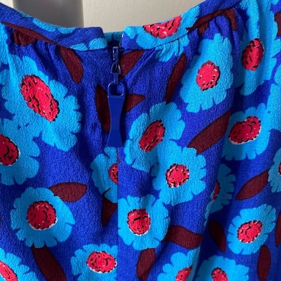 Kate Spade blue floral print romper playsuit, size XS - Picture 9 of 10